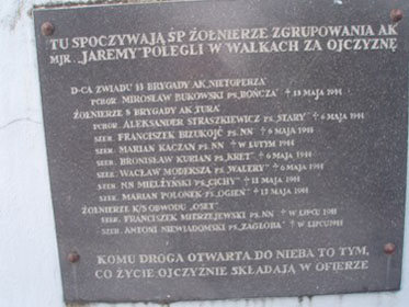 tablica poległych żołnierzy AK genealogia kresy oszmiański